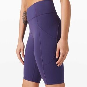 Lululemon Invigorate High-Rise Short 10" in Midnight Orchid